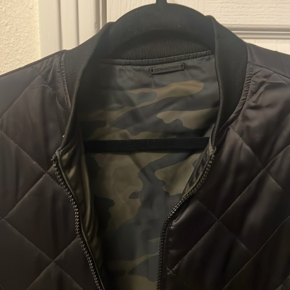 Blanc Noir Brand Quilted Army Print And Black Rev… - image 6